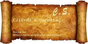 Czifrák Sarolta névjegykártya