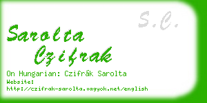 sarolta czifrak business card